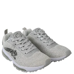 Silver Polyester Gretel Sneakers Shoes