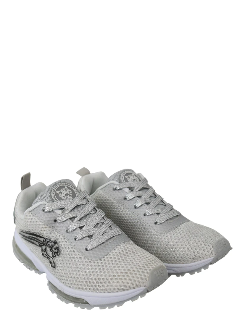 Silver Polyester Gretel Sneakers Shoes