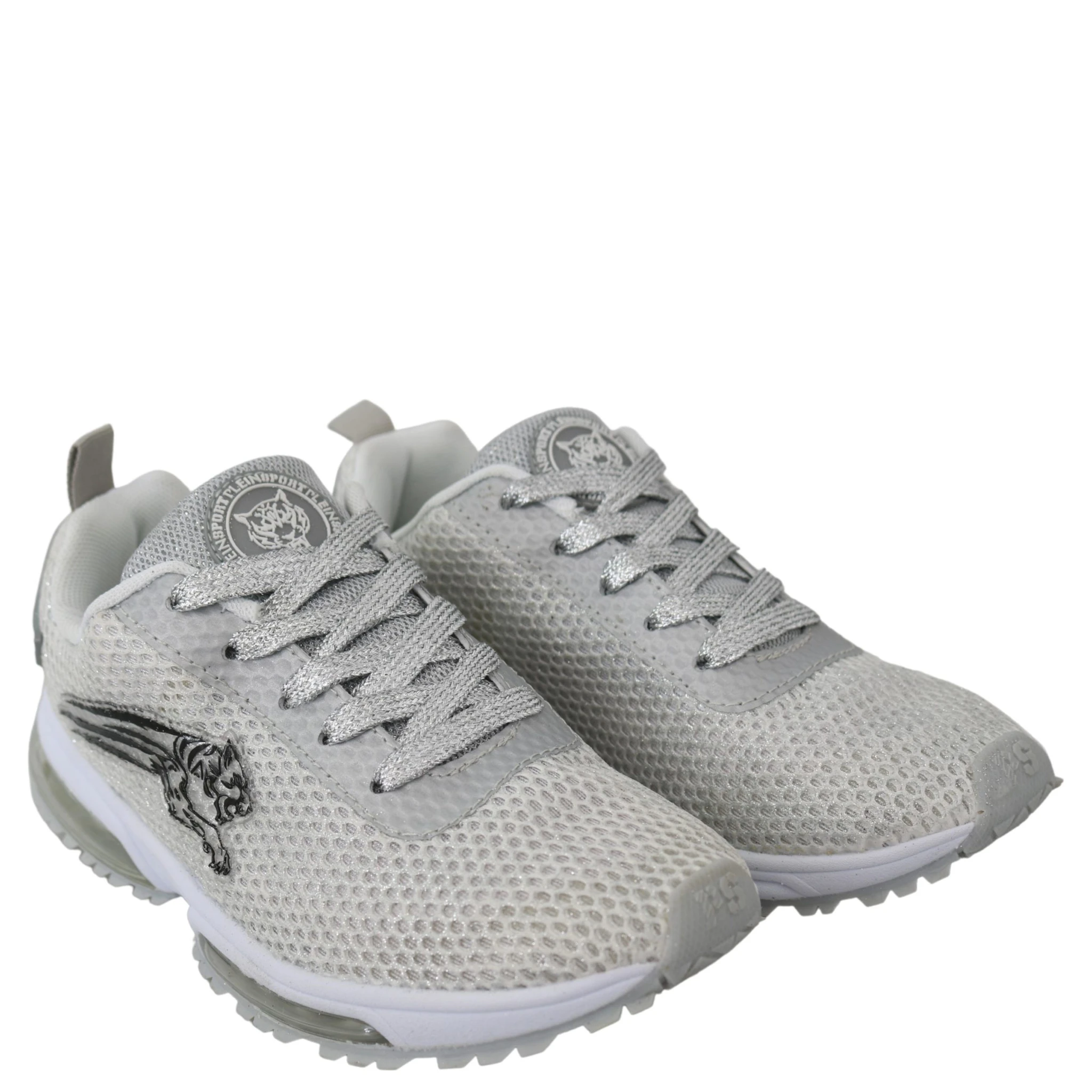 Silver Polyester Gretel Sneakers Shoes