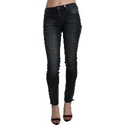 Blue Washed Low Waist Skinny Denim Trouser