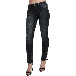 Blue Washed Low Waist Skinny Denim Trouser
