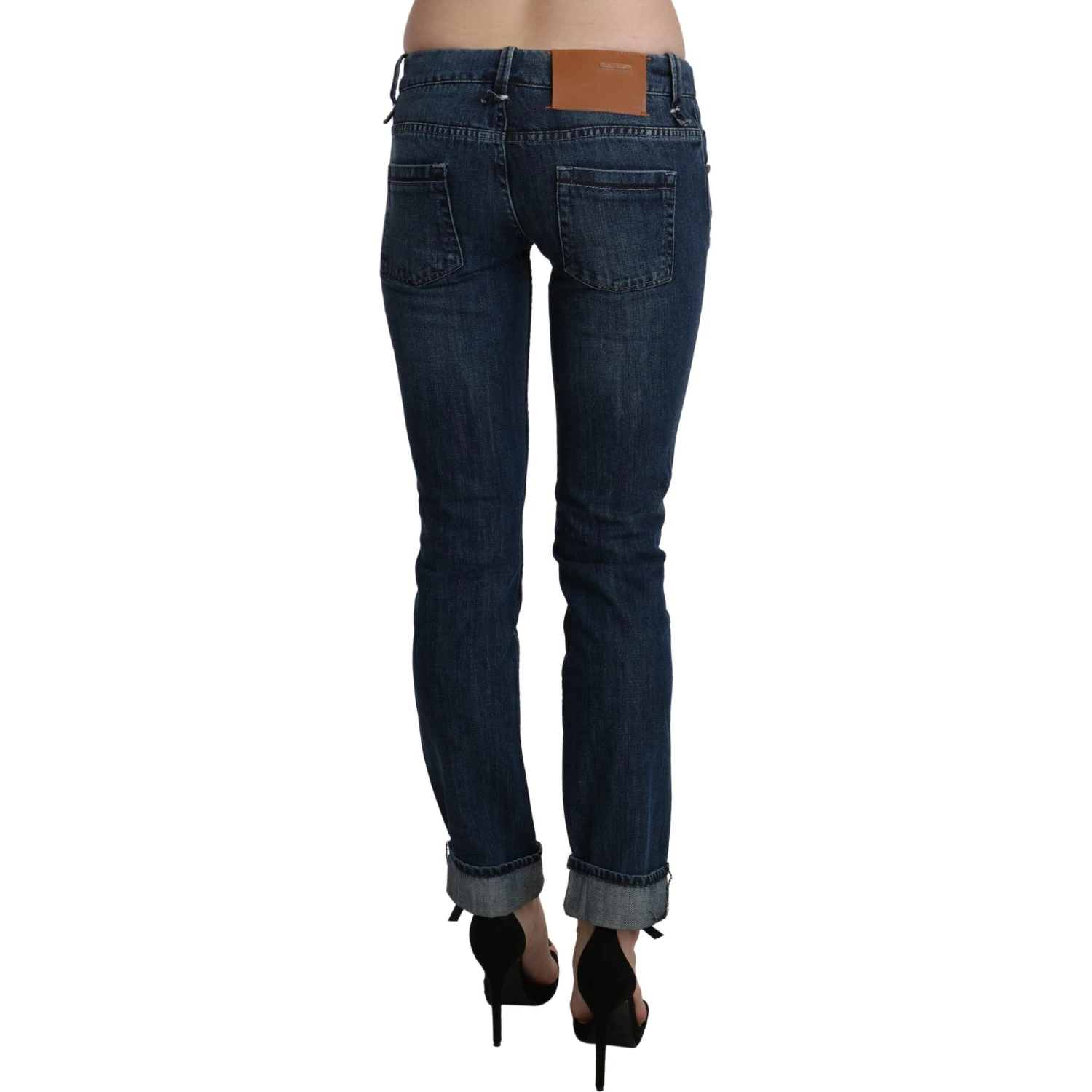 Blue Washed Low Waist Skinny Denim Trouser