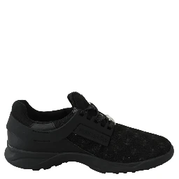 Black Polyester Runner Beth Sneakers Shoes