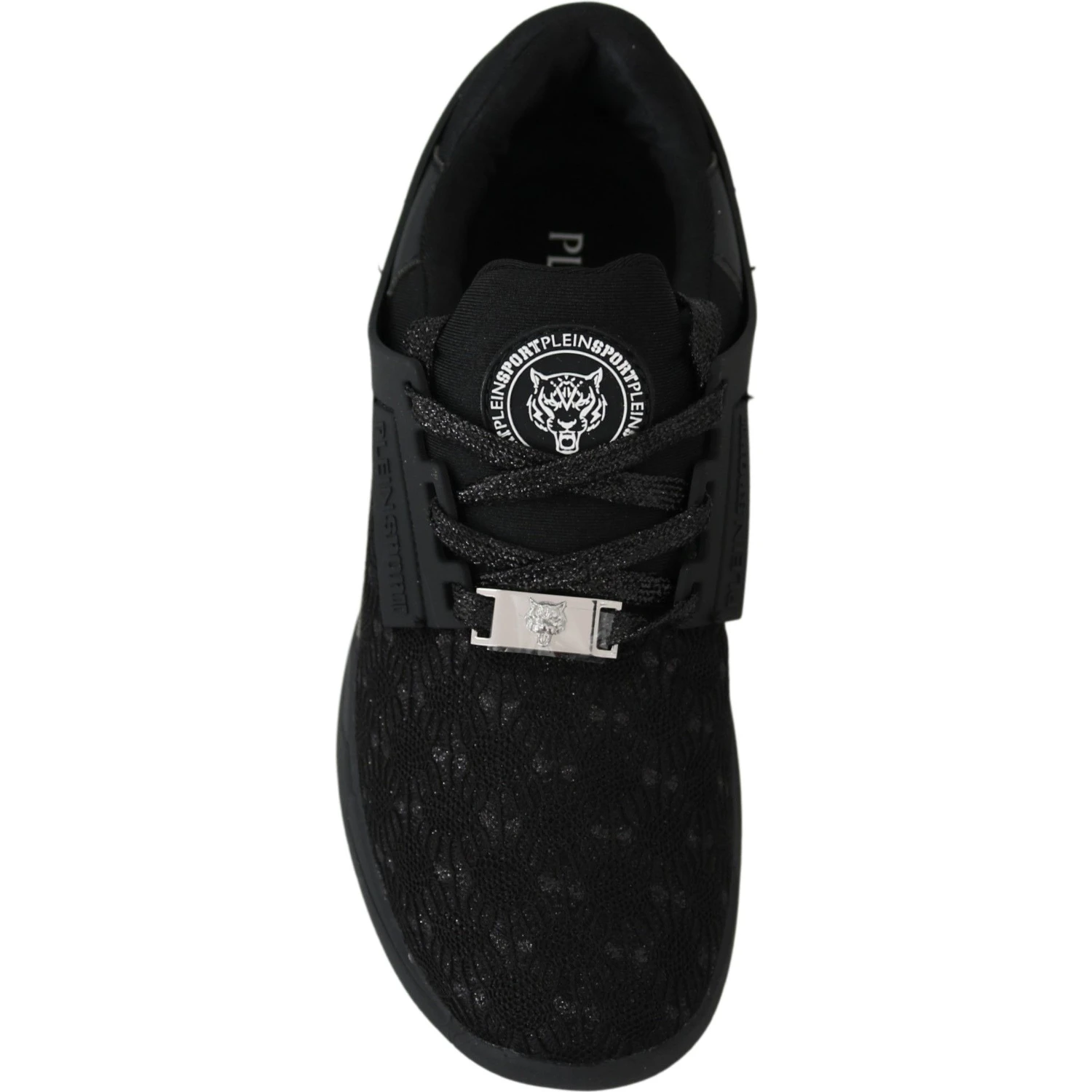 Black Polyester Runner Beth Sneakers Shoes