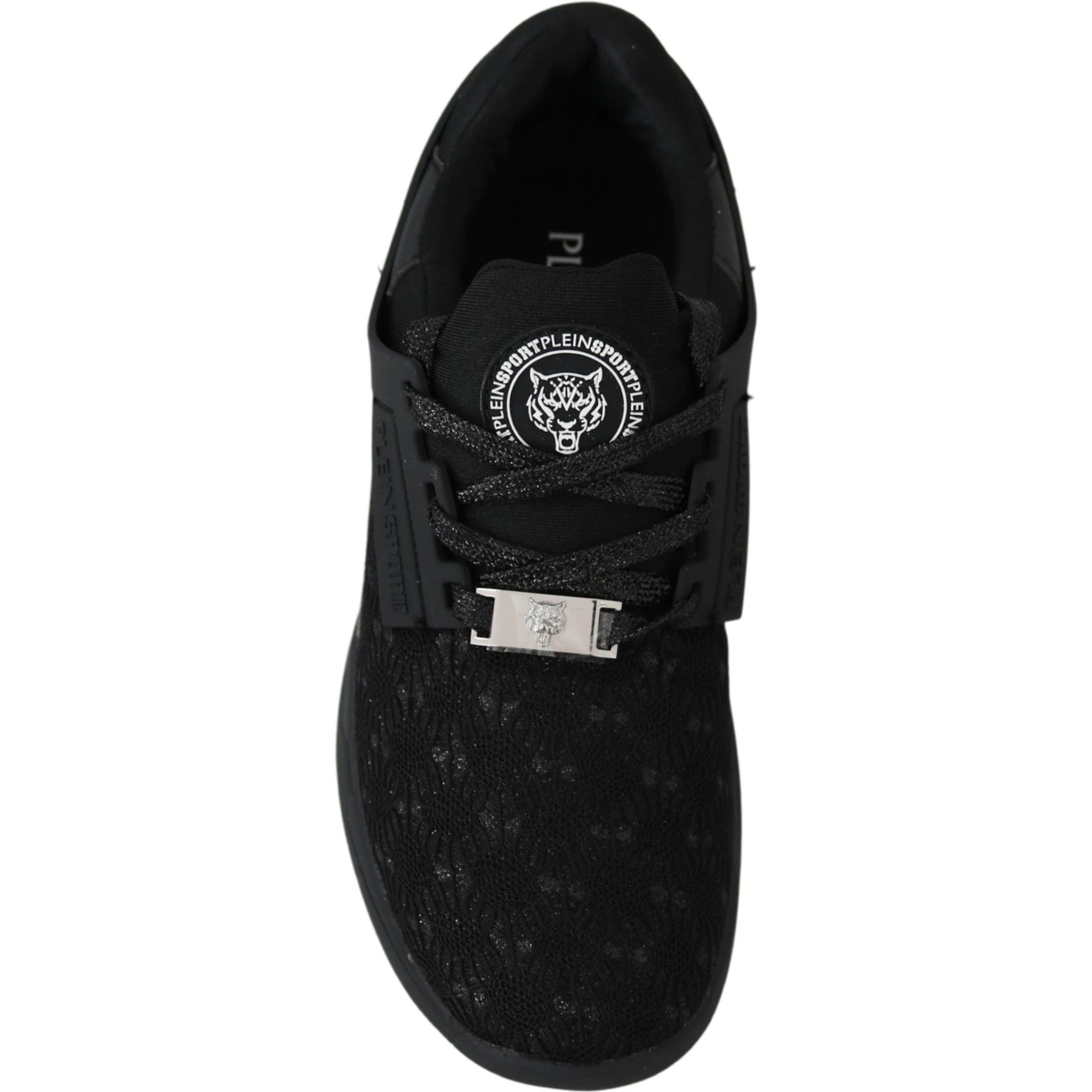 Black Polyester Runner Beth Sneakers Shoes