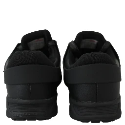 Black Polyester Runner Beth Sneakers Shoes