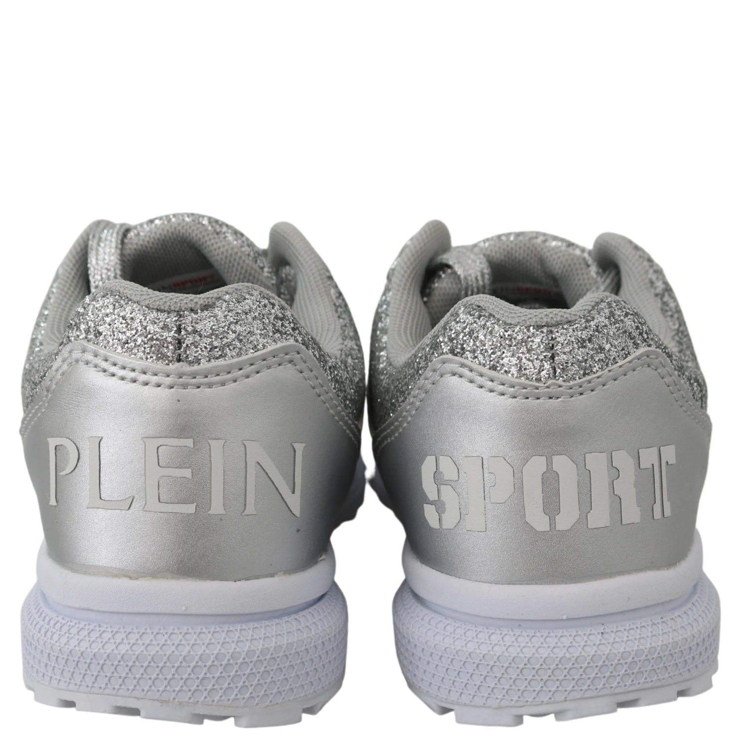 Silver Polyester Runner Jasmines Sneakers Shoes