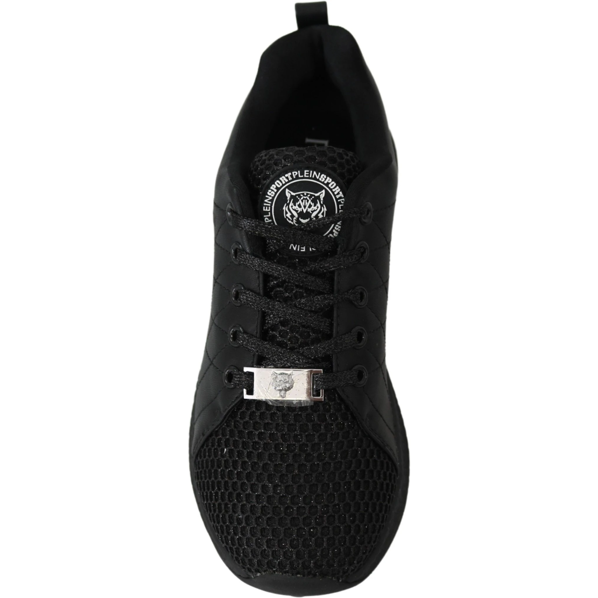 Black Polyester Runner Gisella Sneakers Shoes