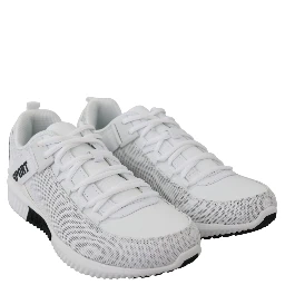 White Polyester Adrian Sneakers Shoes