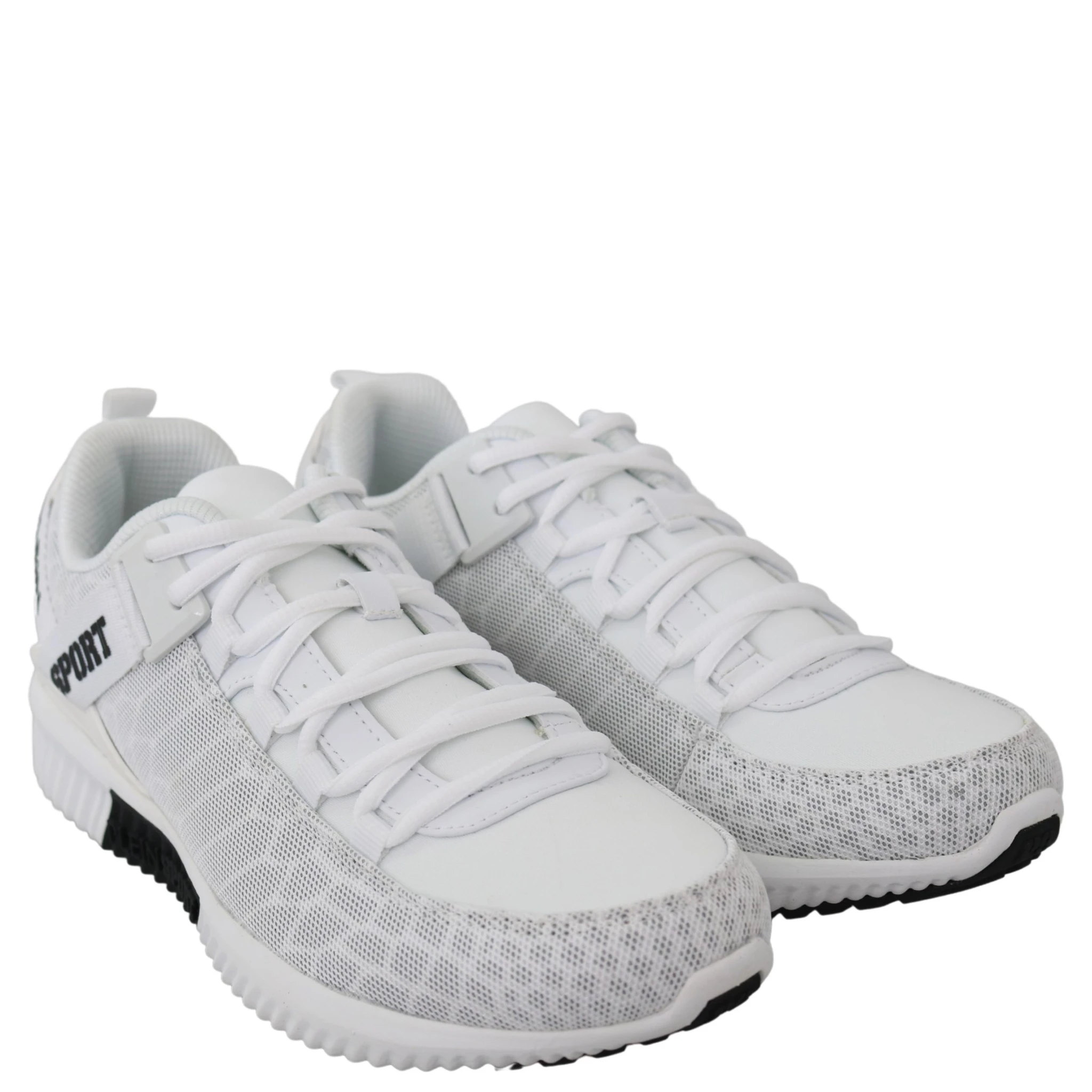 White Polyester Adrian Sneakers Shoes