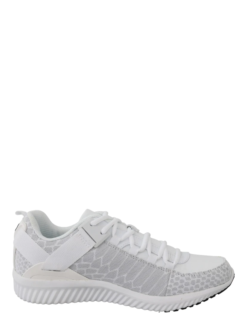 White Polyester Adrian Sneakers Shoes