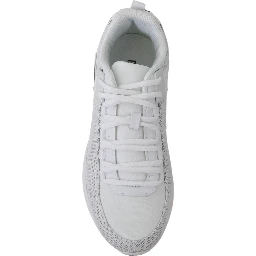 White Polyester Adrian Sneakers Shoes