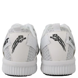 White Polyester Adrian Sneakers Shoes