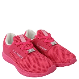Fuxia Beetroot Polyester Runner Becky Sneakers Shoes