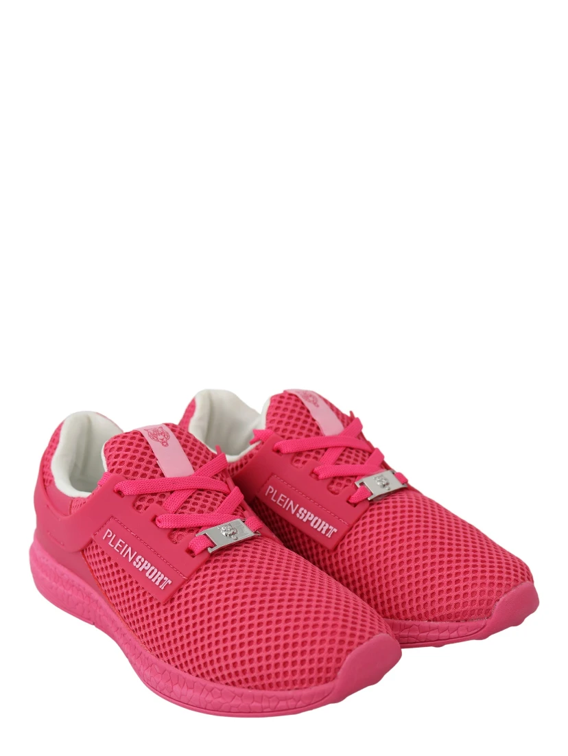 Fuxia Beetroot Polyester Runner Becky Sneakers Shoes