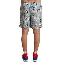 Blue Seashell Beachwear Swimwear Shorts