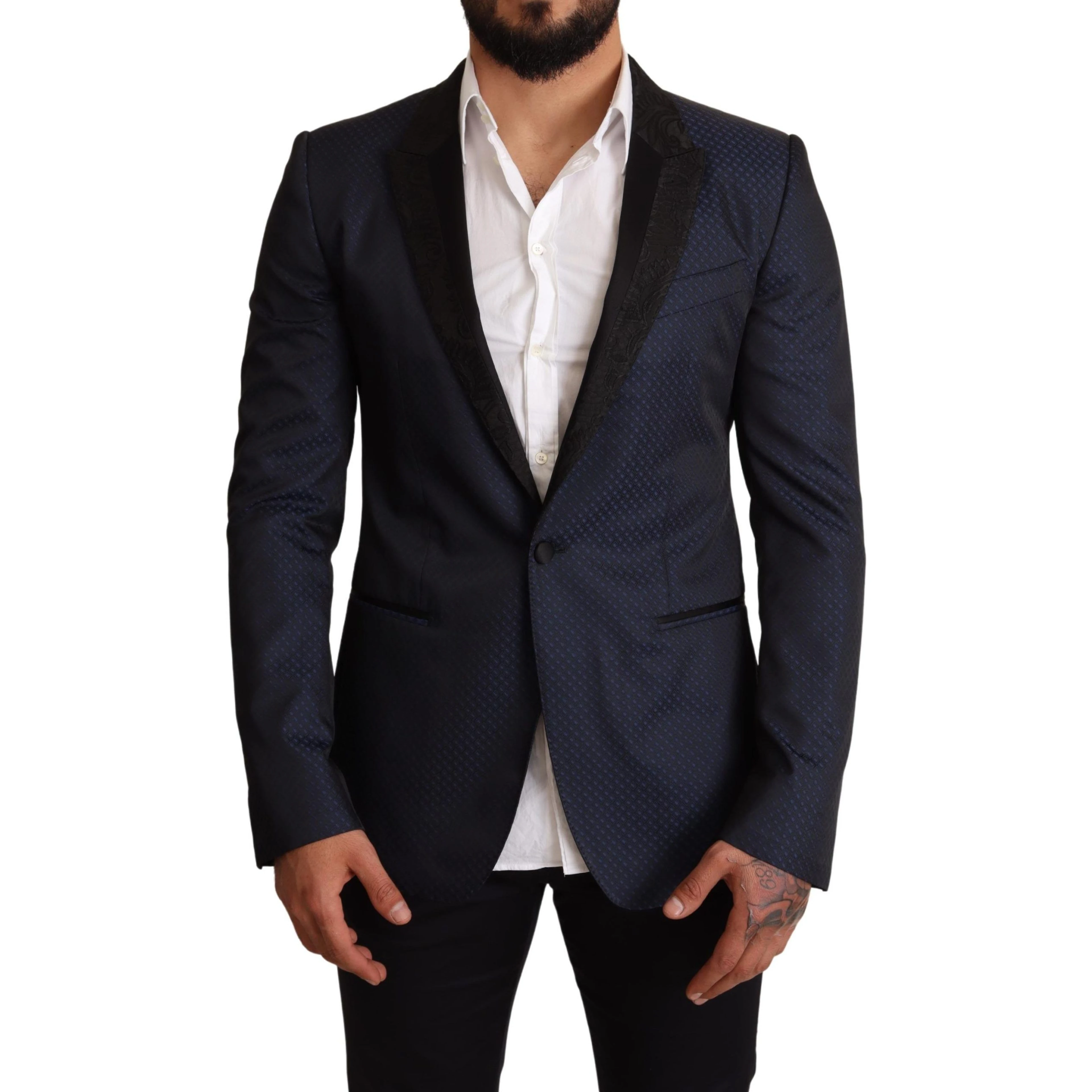 Blue Wool Slim Fit MARTINI Blazer Jacket