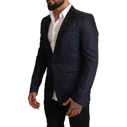 Blue Wool Slim Fit MARTINI Blazer Jacket