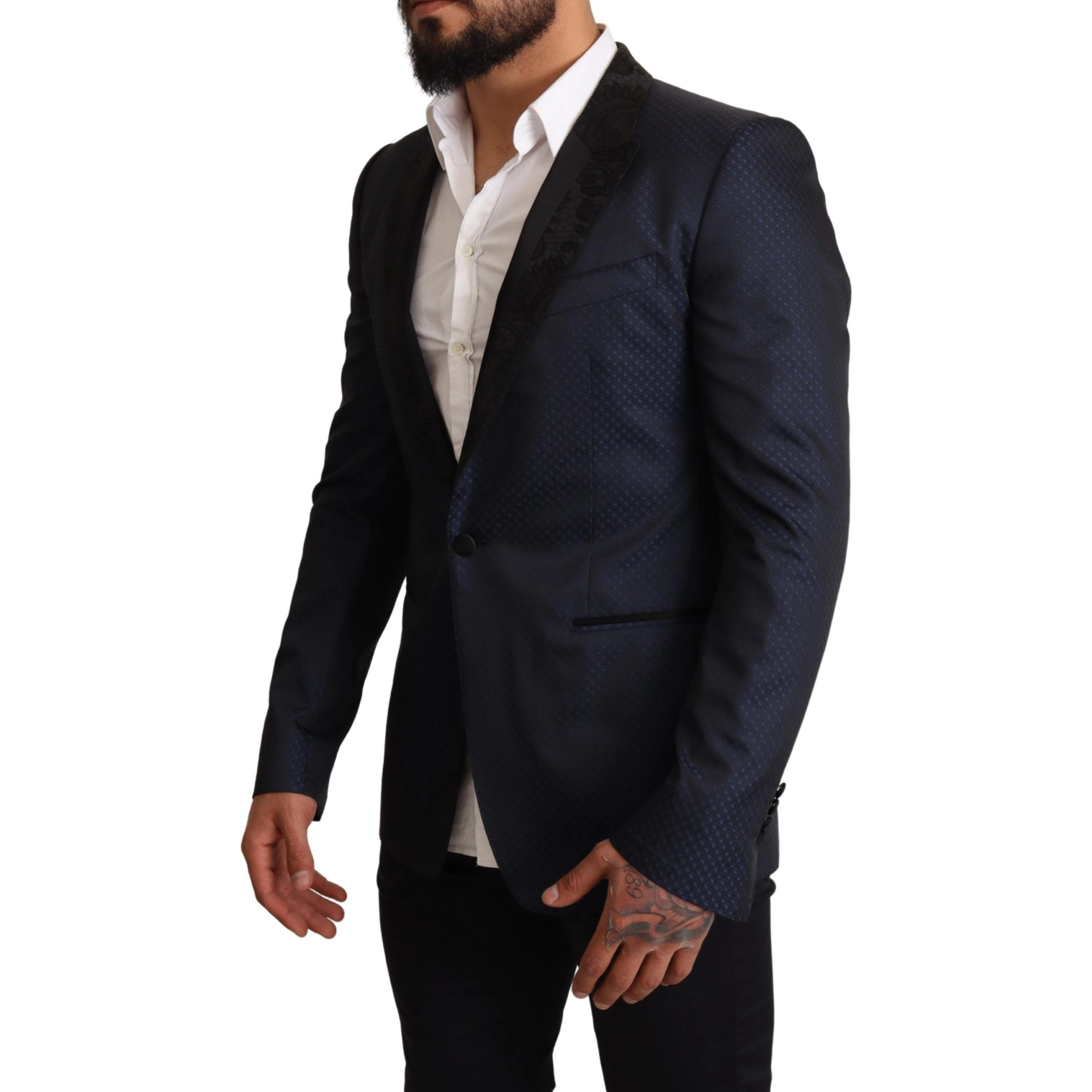 Blue Wool Slim Fit MARTINI Blazer Jacket