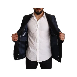 Blue Wool Slim Fit MARTINI Blazer Jacket