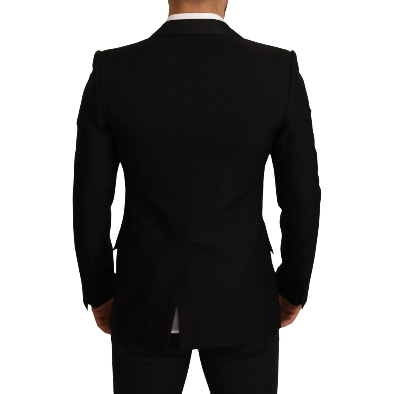 Black Wool Slim Fit Coat Blazer Jacket