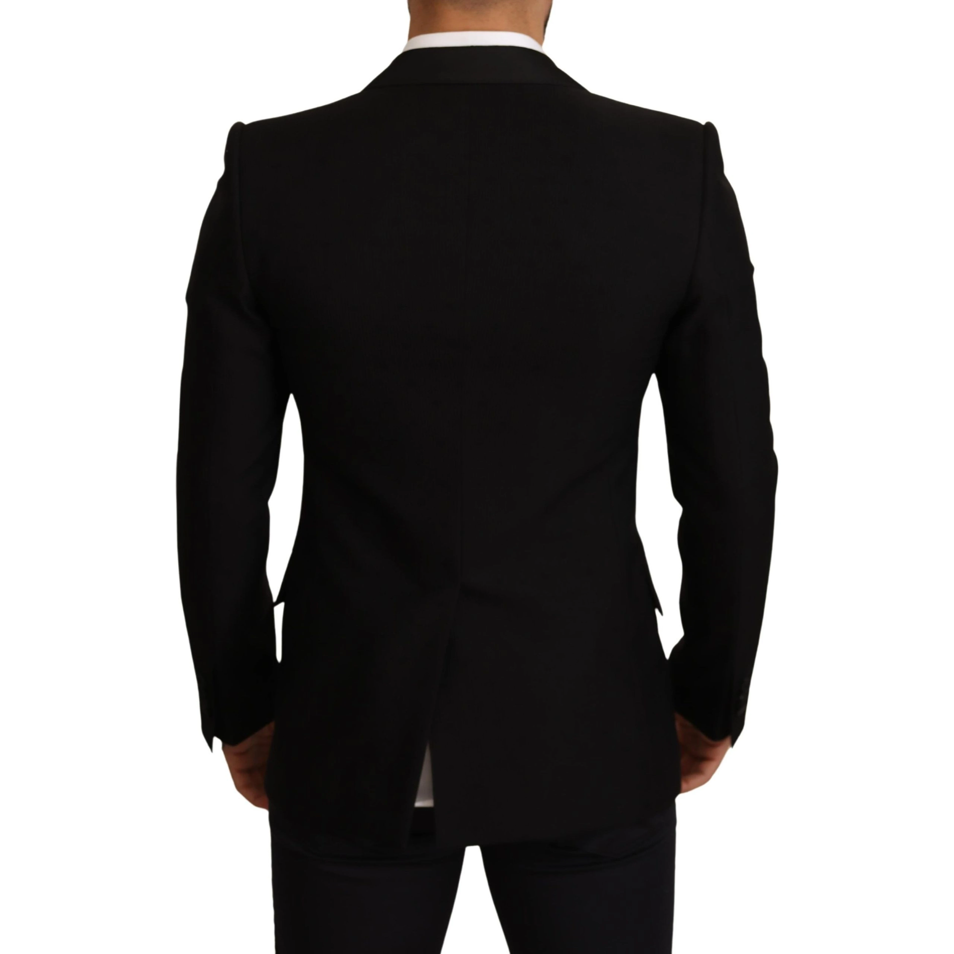 Black Wool Slim Fit Coat Blazer Jacket