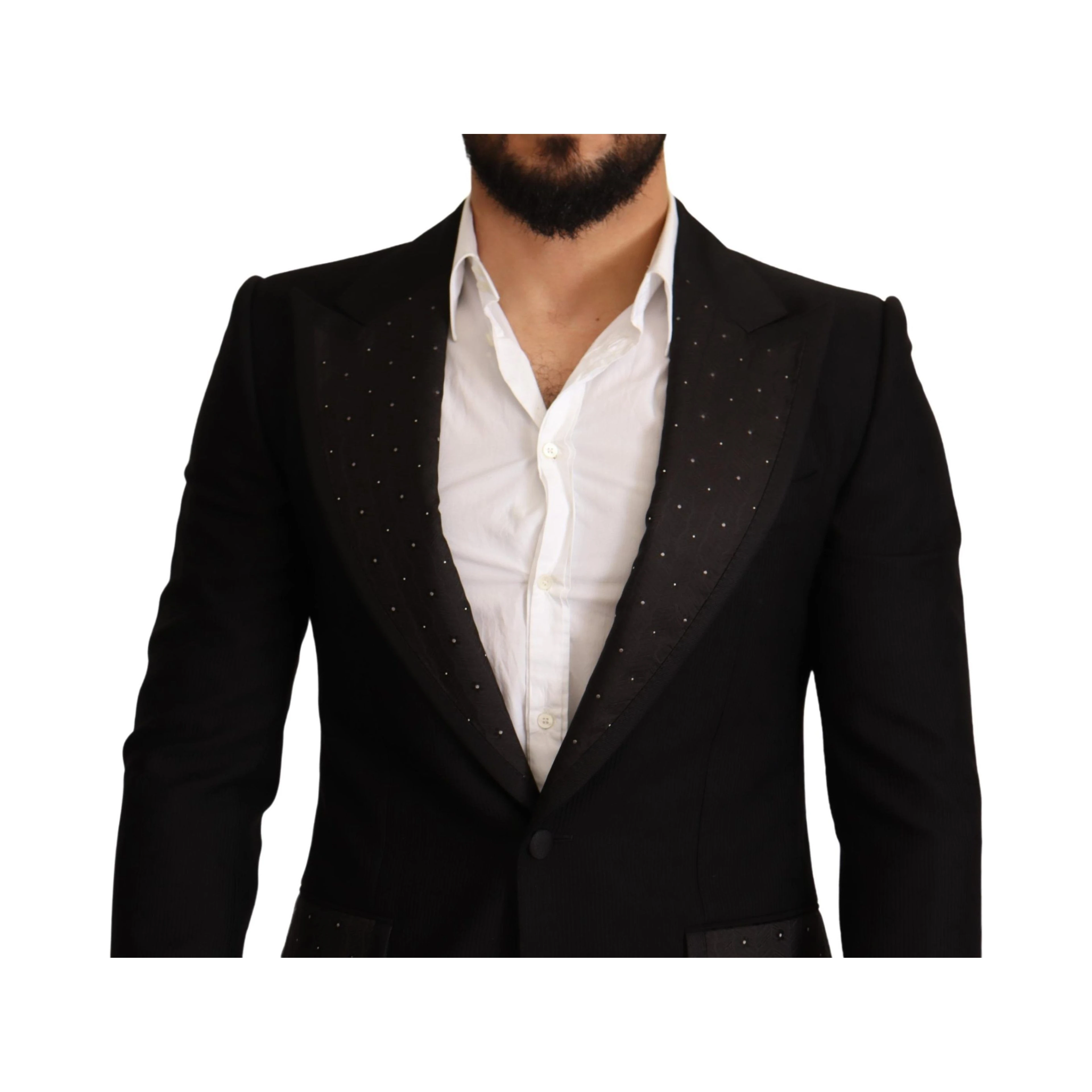 Black Wool Slim Fit Coat Blazer Jacket