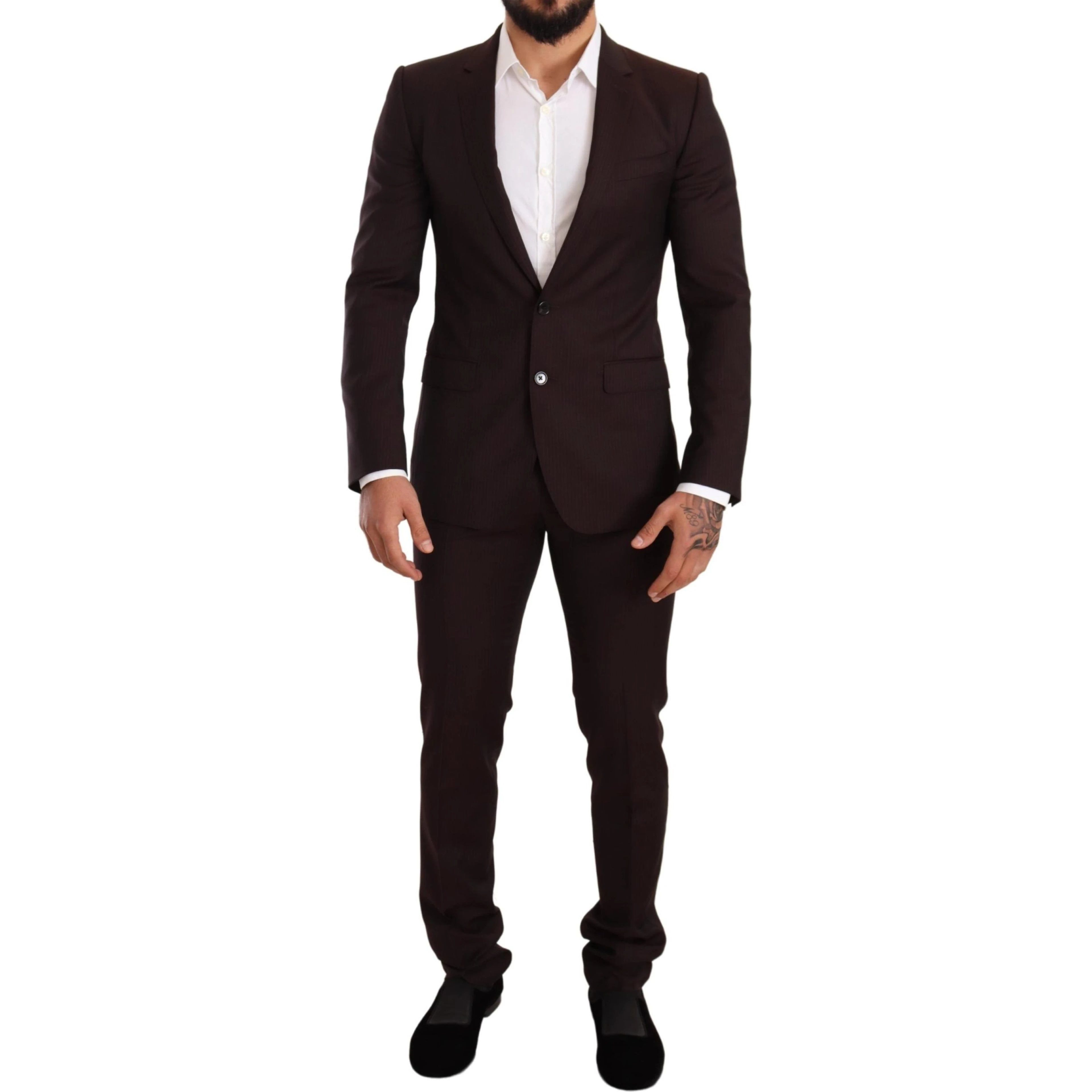 Bordeaux Wool MARTINI Slim Fit Suit