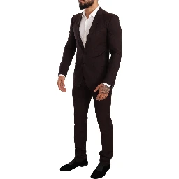Bordeaux Wool MARTINI Slim Fit Suit