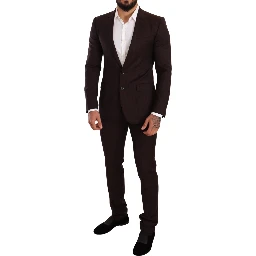 Bordeaux Wool MARTINI Slim Fit Suit