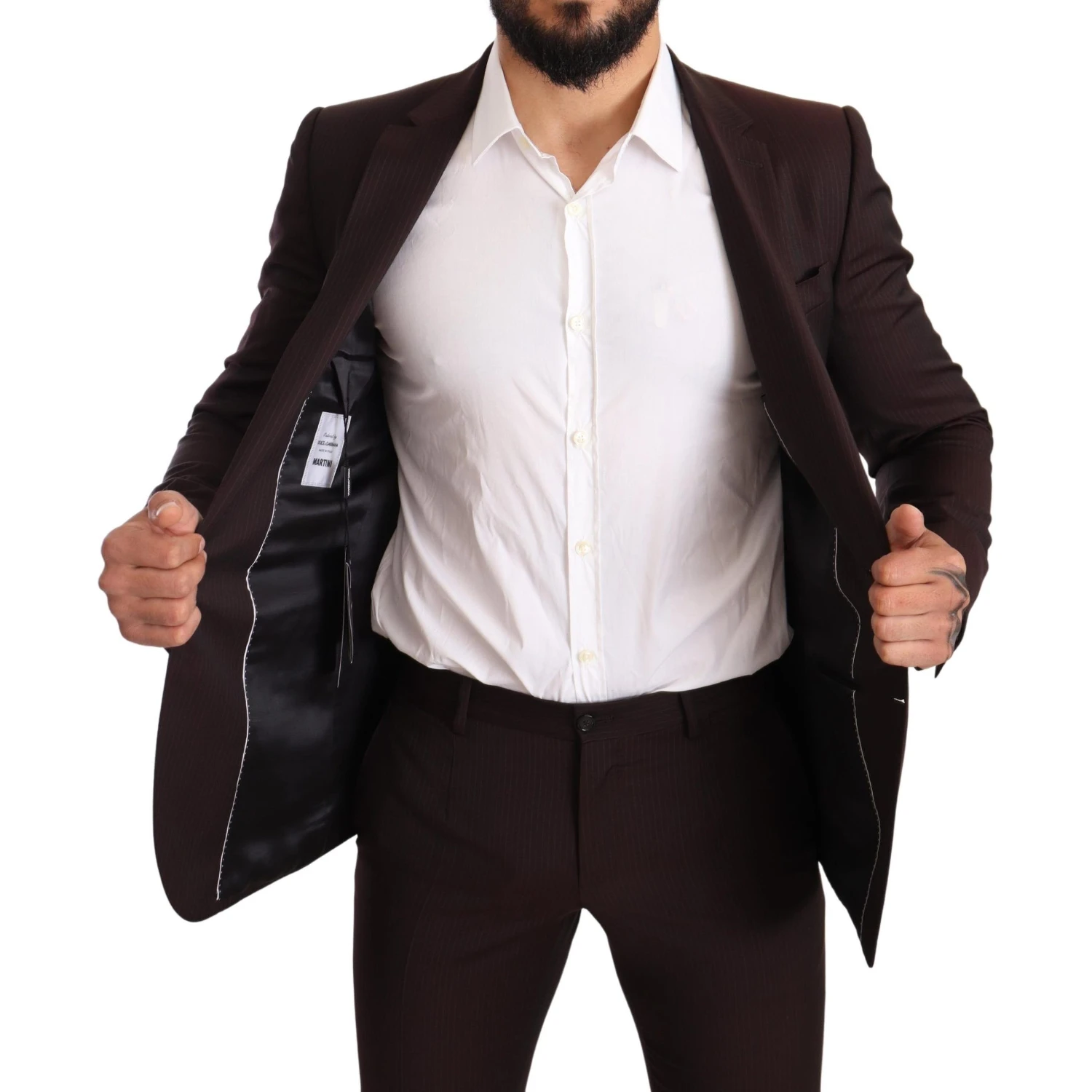 Bordeaux Wool MARTINI Slim Fit Suit
