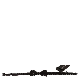 Black White Polka Dot Silk Adjustable Neck Papillon Bow Tie