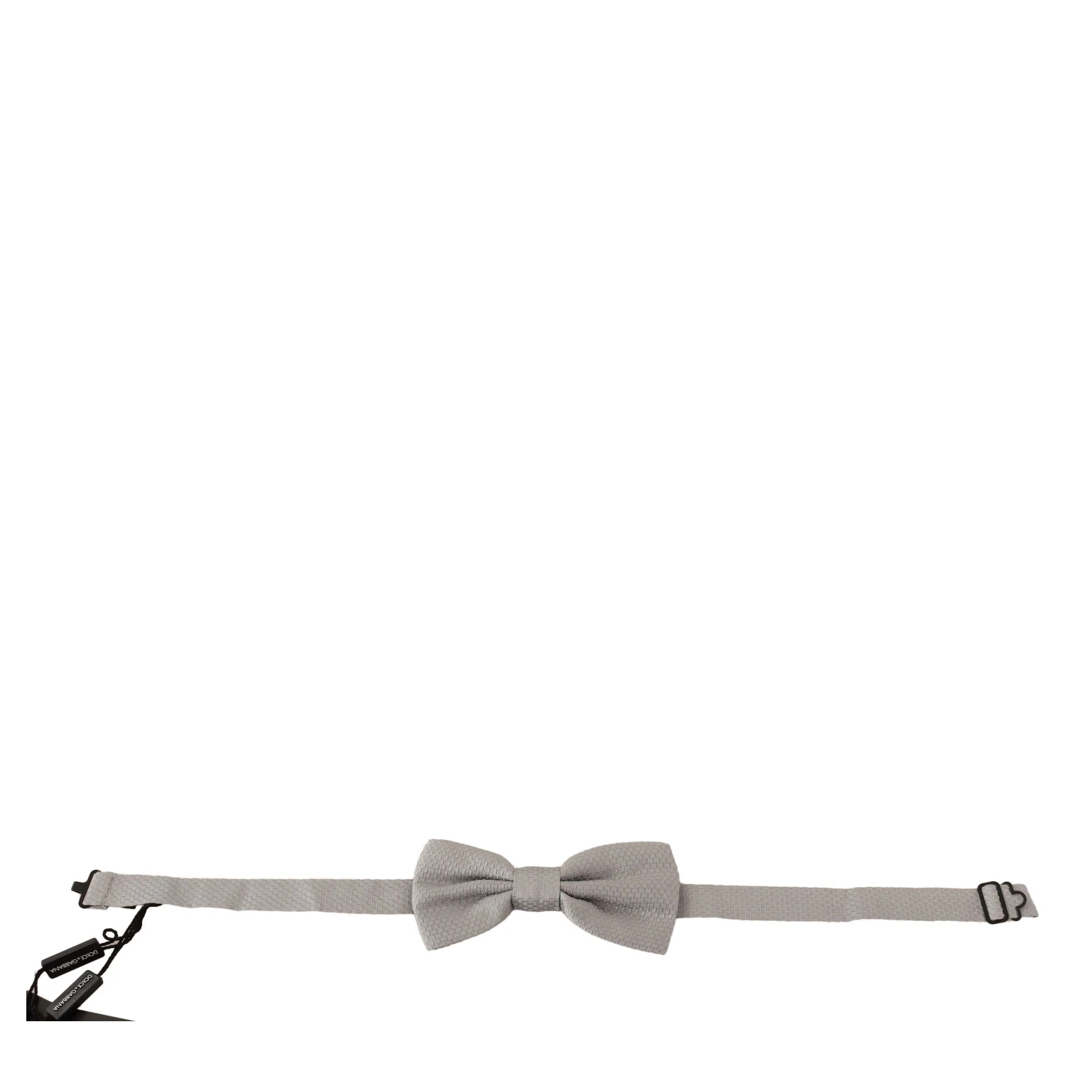 Silver Gray 100% Silk Adjustable Neck Papillon Bow Tie