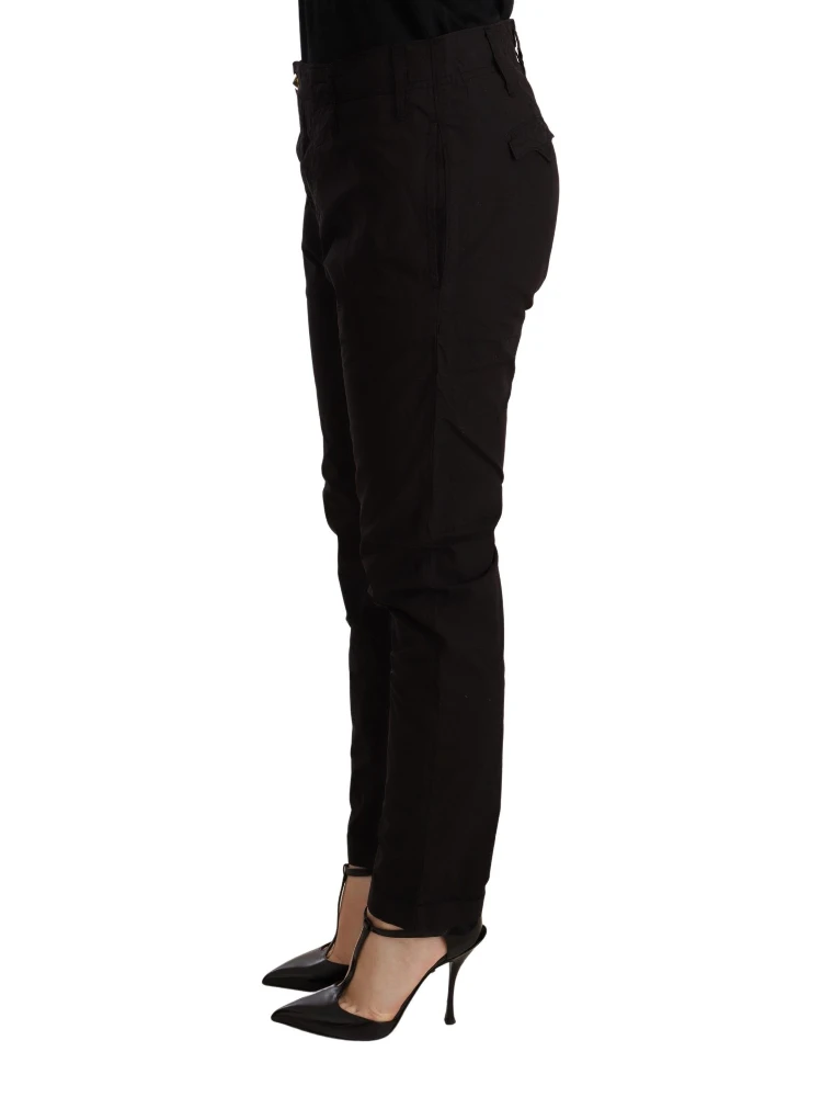 Black Mid Waist BAGGY Fit Skinny Trouser alternative