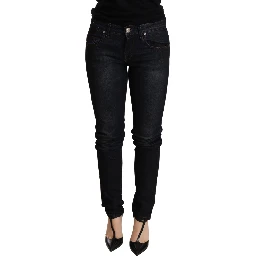 Blue Washed Low Waist Skinny Denim Trouser