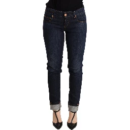 Blue Washed Low Waist Skinny Denim Trouser