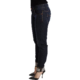 Blue Washed Low Waist Skinny Denim Trouser