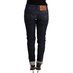 Blue Washed Low Waist Skinny Denim Trouser