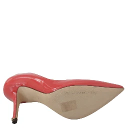 Dark Pink Patent Leather Heels Pumps