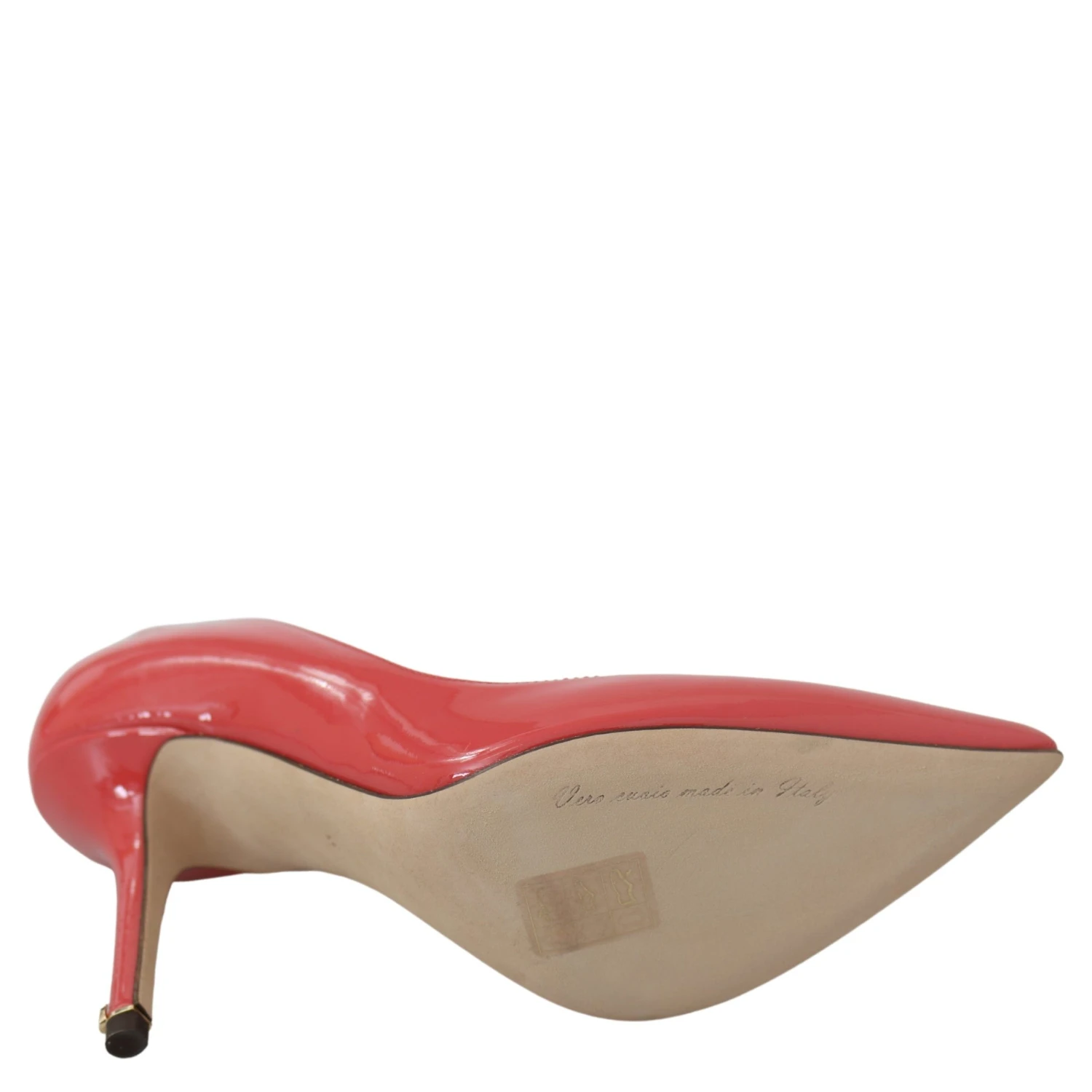 Dark Pink Patent Leather Heels Pumps