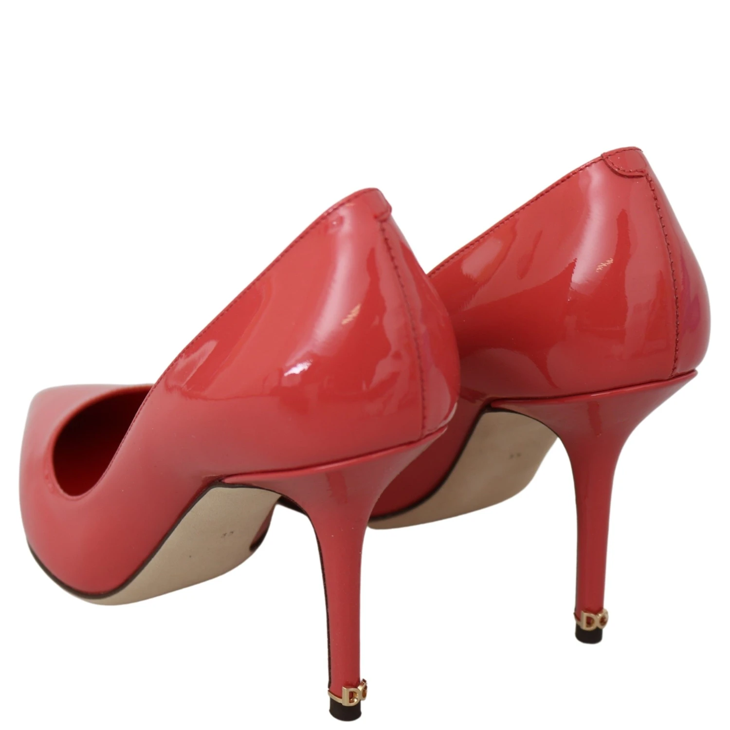 Dark Pink Patent Leather Heels Pumps
