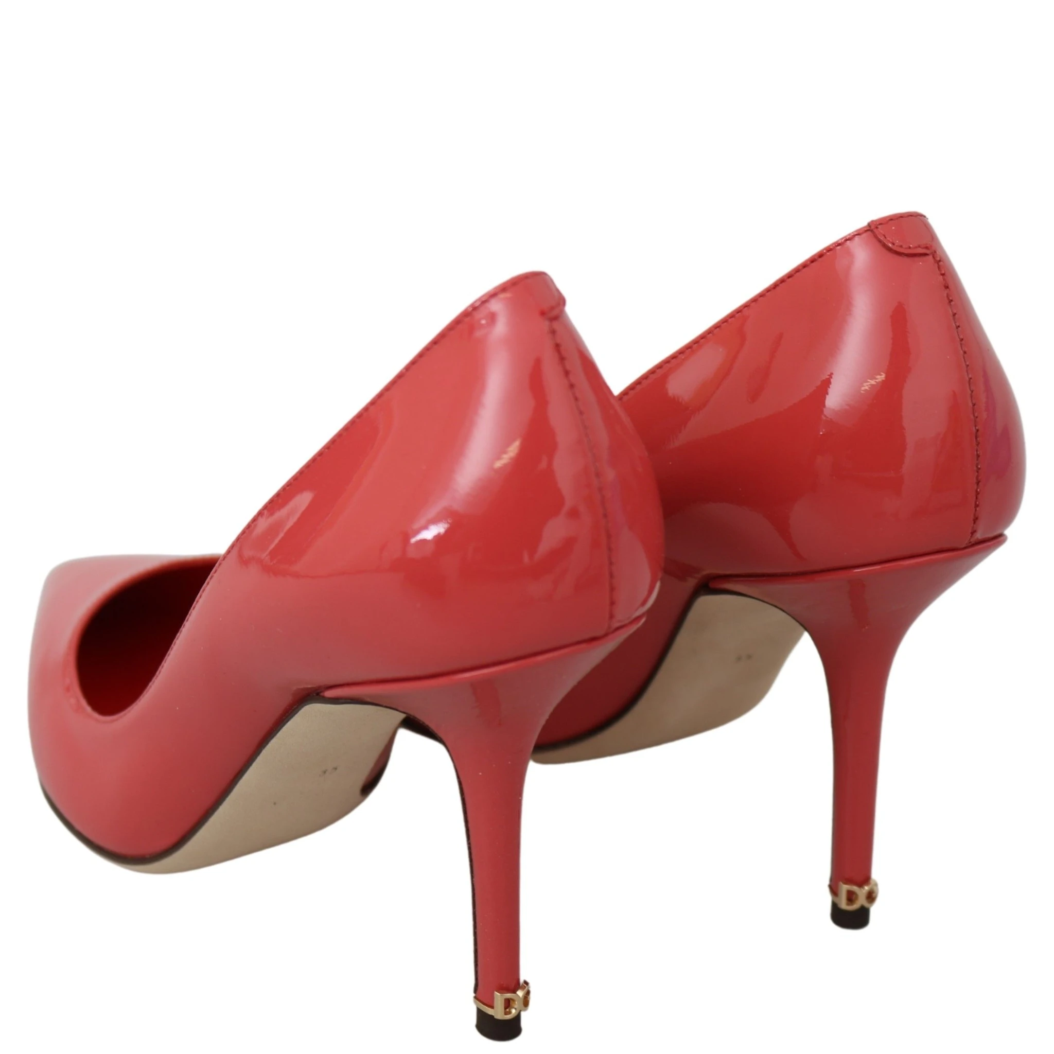 Dark Pink Patent Leather Heels Pumps