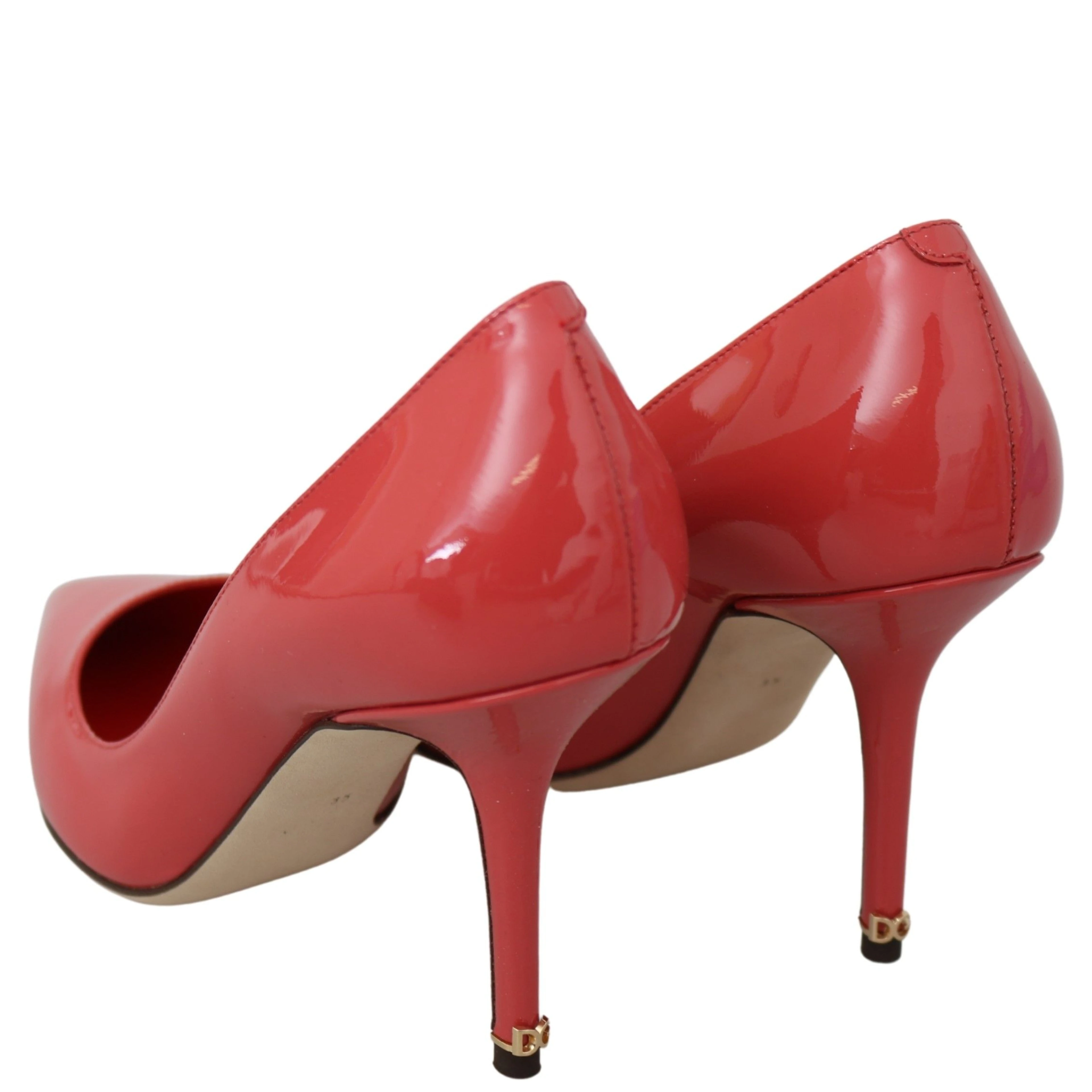 Dark Pink Patent Leather Heels Pumps