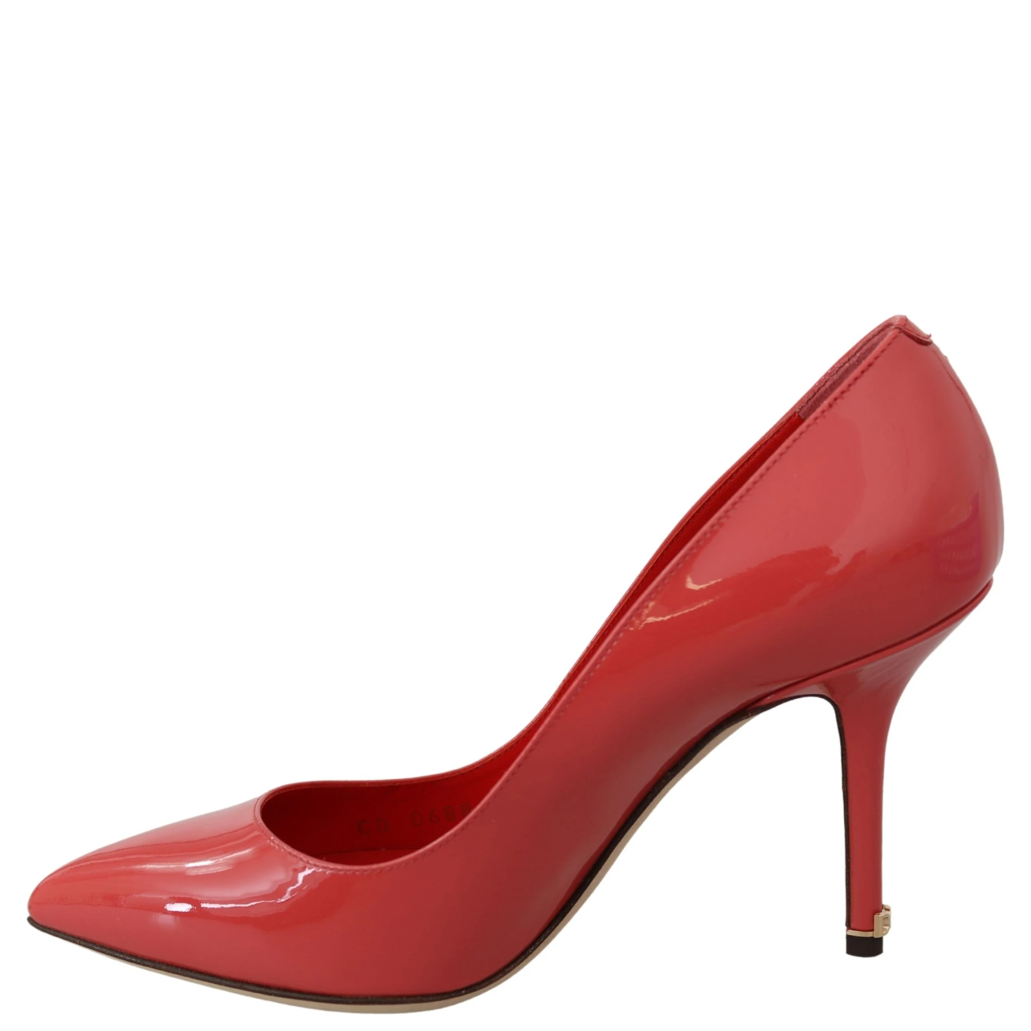 Dark Pink Patent Leather Heels Pumps