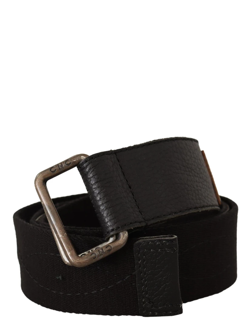 Black Cotton Ducati Metal Buckle Belt