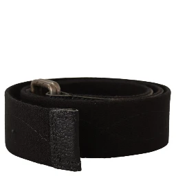 Black Cotton Ducati Metal Buckle Belt