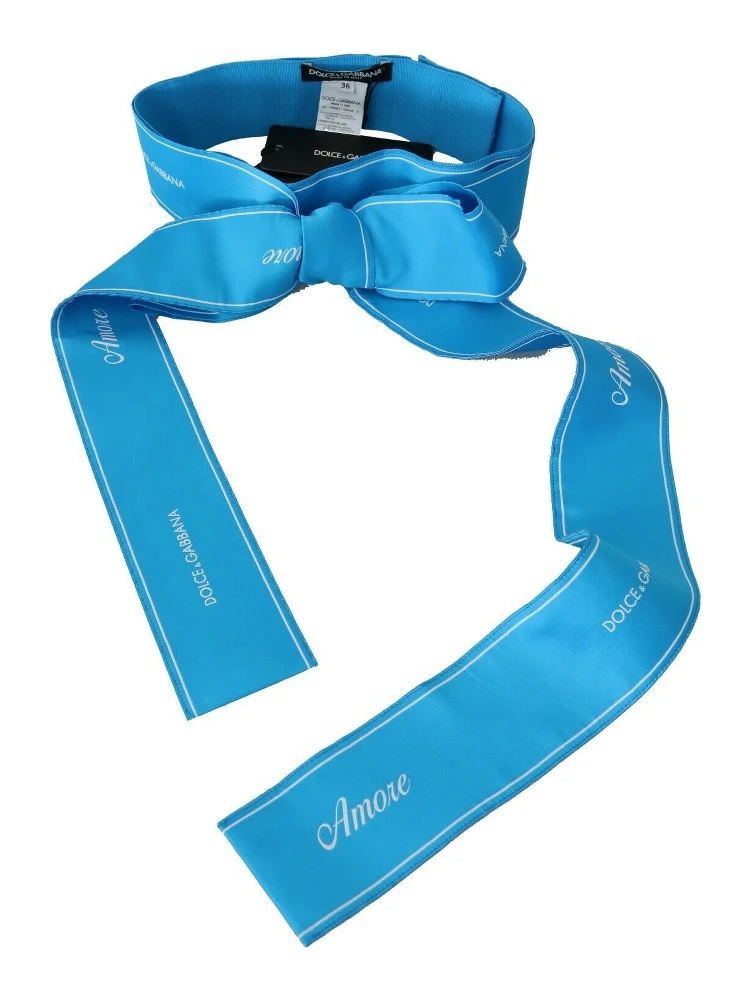 Blue Waist Ribbon Wide Bow Belt alternative