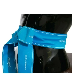 Blue Waist Ribbon Wide Bow Belt