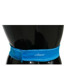 Blue Waist Ribbon Wide Bow Belt