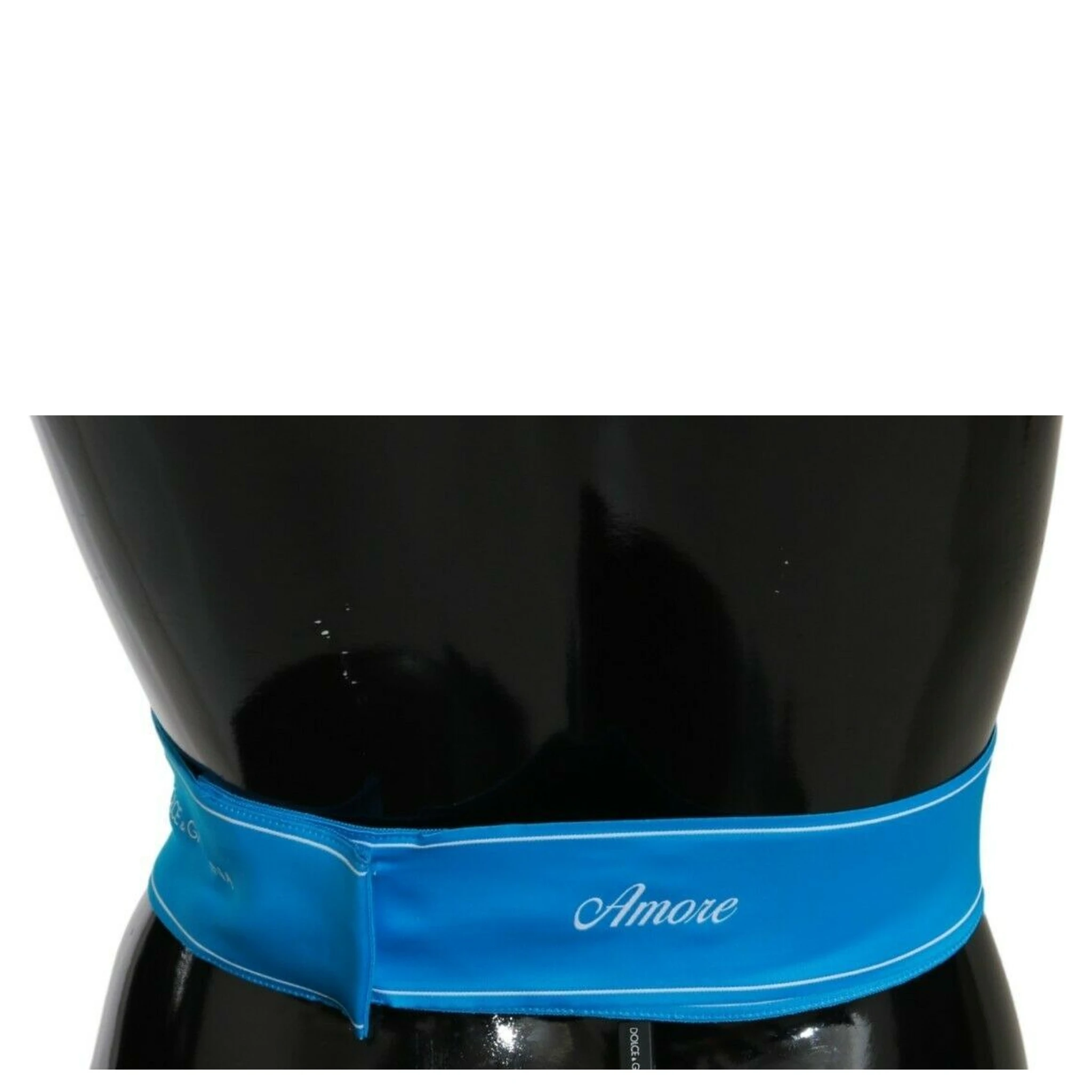 Blue Waist Ribbon Wide Bow Belt